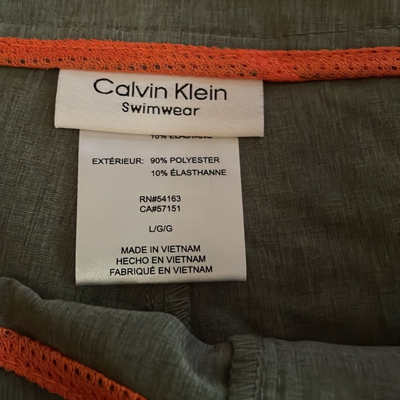 Calvin Klein *NWT* Bathing Suit Large in Olive Green - Picture 4 of 11